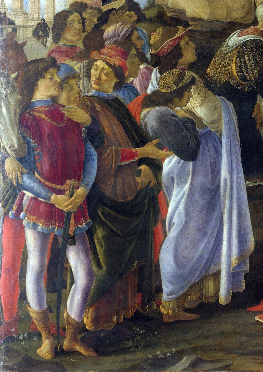 Maagien palvonnan yksityiskohta tekijältä Sandro Botticelli
