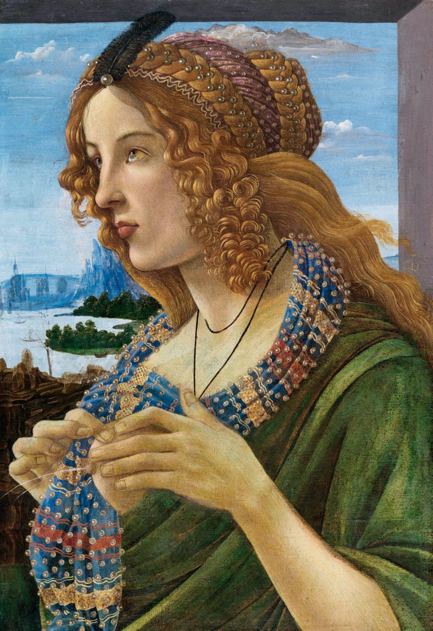 Allegorinen naisen muotokuva Simonetta Vespucci, 1480-1490 tekijältä Sandro Botticelli