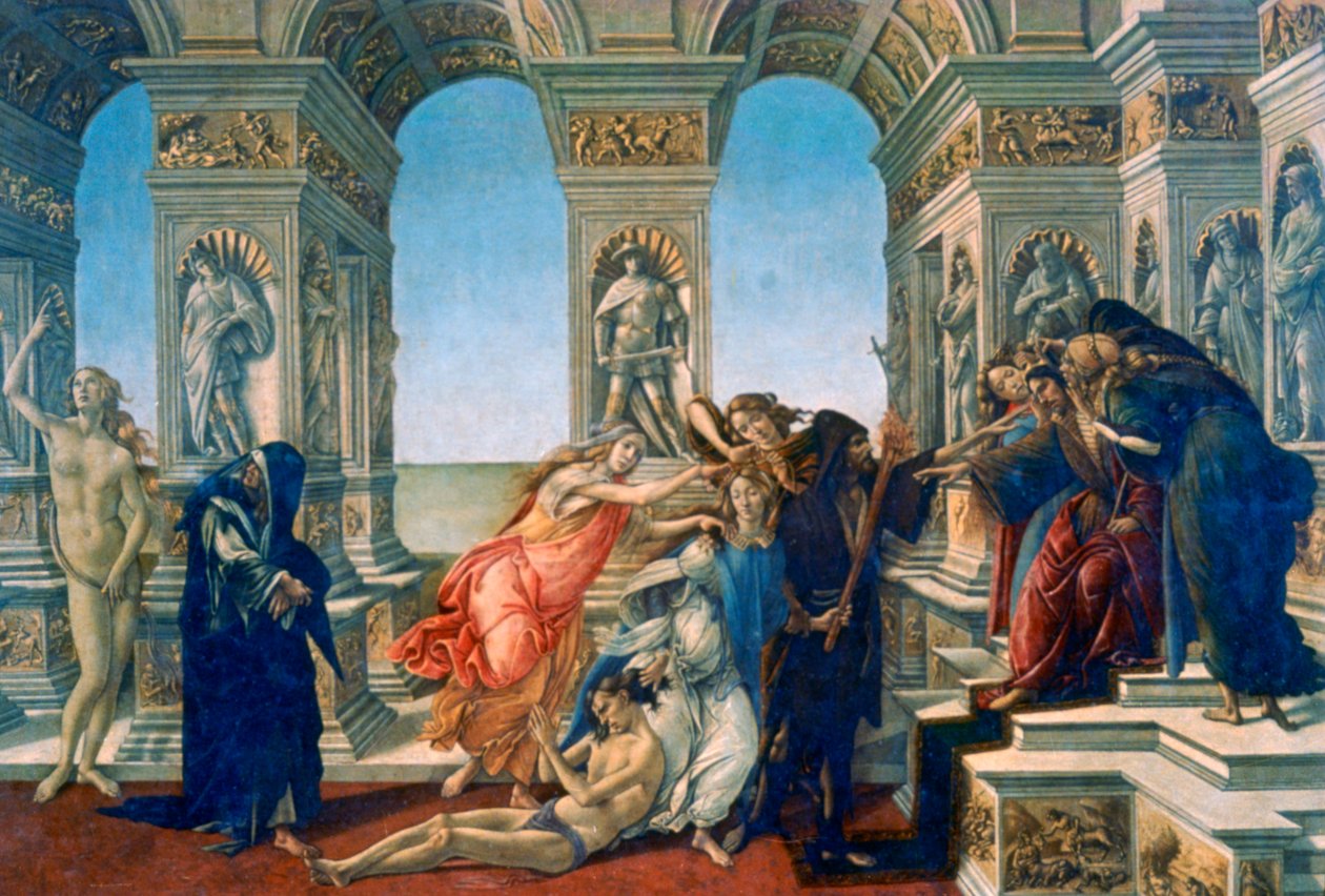 Calumny of Apelles, 1497-1498 tekijältä Sandro Botticelli