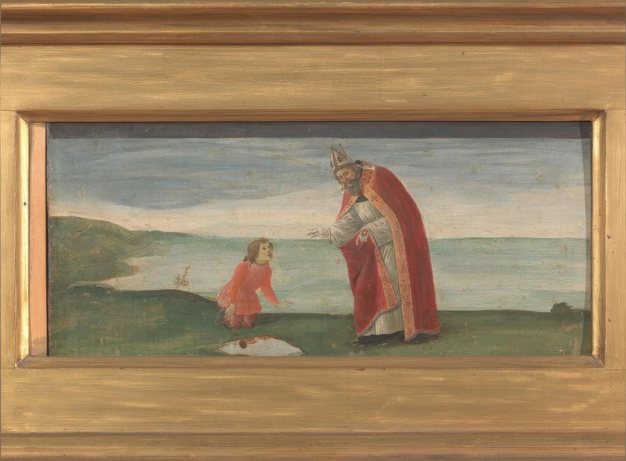 Pyhä Augustinus ja poika rannalla tekijältä Sandro Botticelli