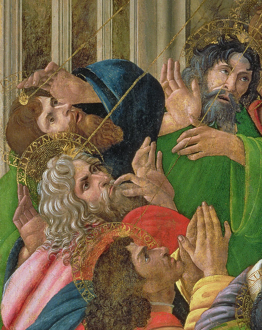 Yksityiskohta Pyhän Hengen laskeutumisesta, 1495-1505 tekijältä Sandro Botticelli
