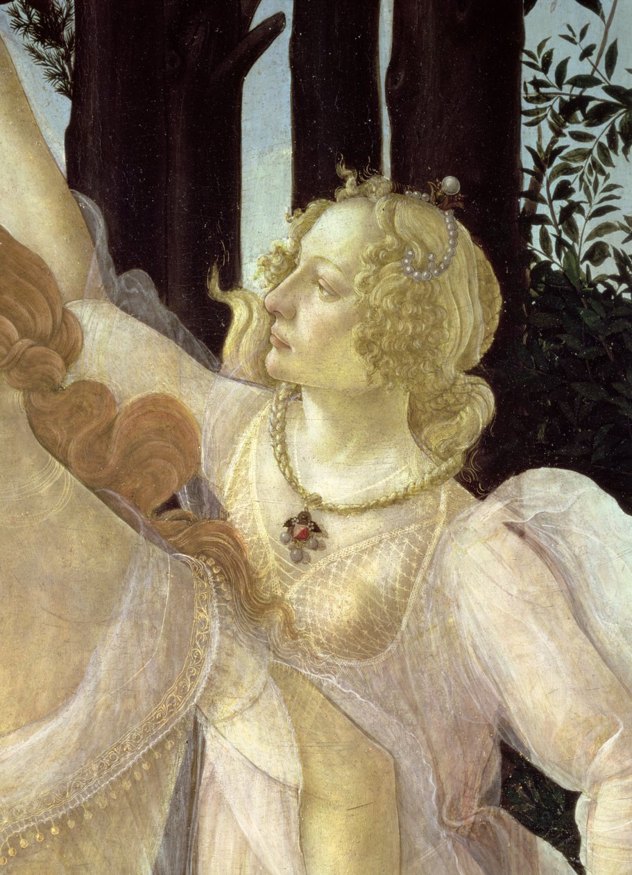 Yksityiskohta yhdestä Kolmesta armosta, Primavera tempera paneelille -teoksesta vuodelta 558. tekijältä Sandro Botticelli