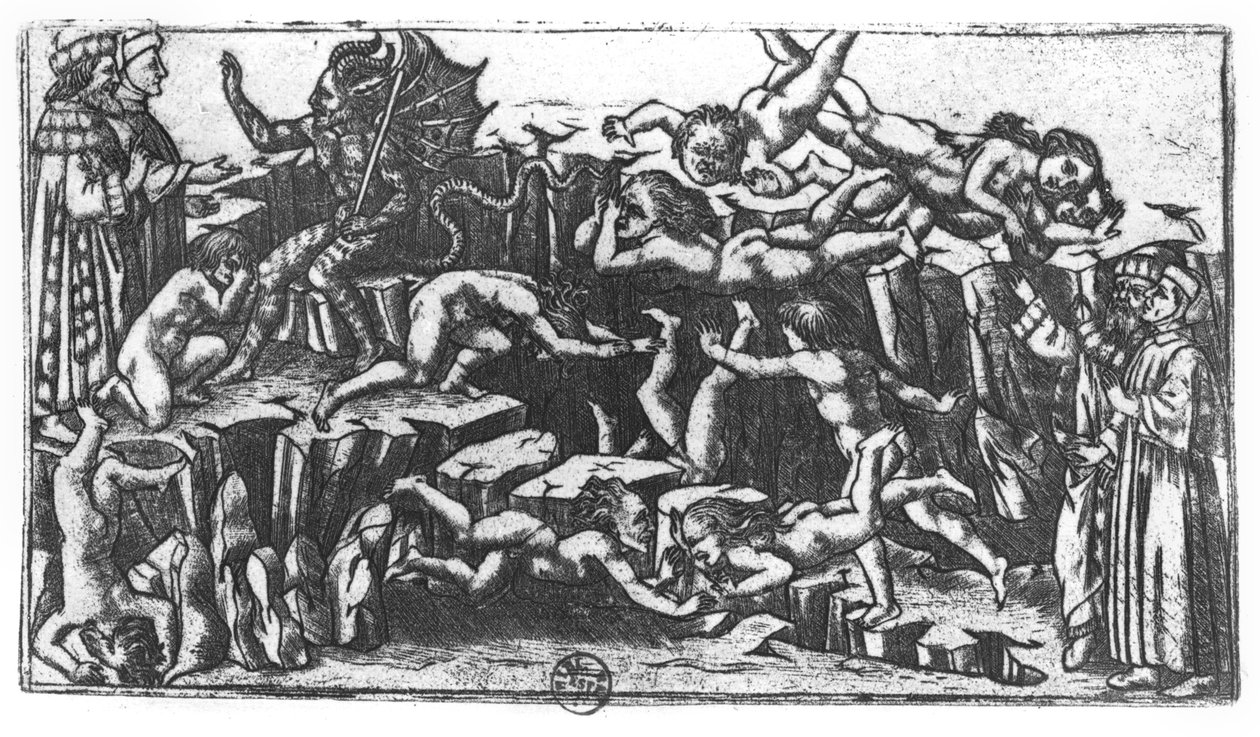 Helvetti Dante Alighierin (1265-1321) "Jumalaisesta komediasta" tekijältä Sandro Botticelli