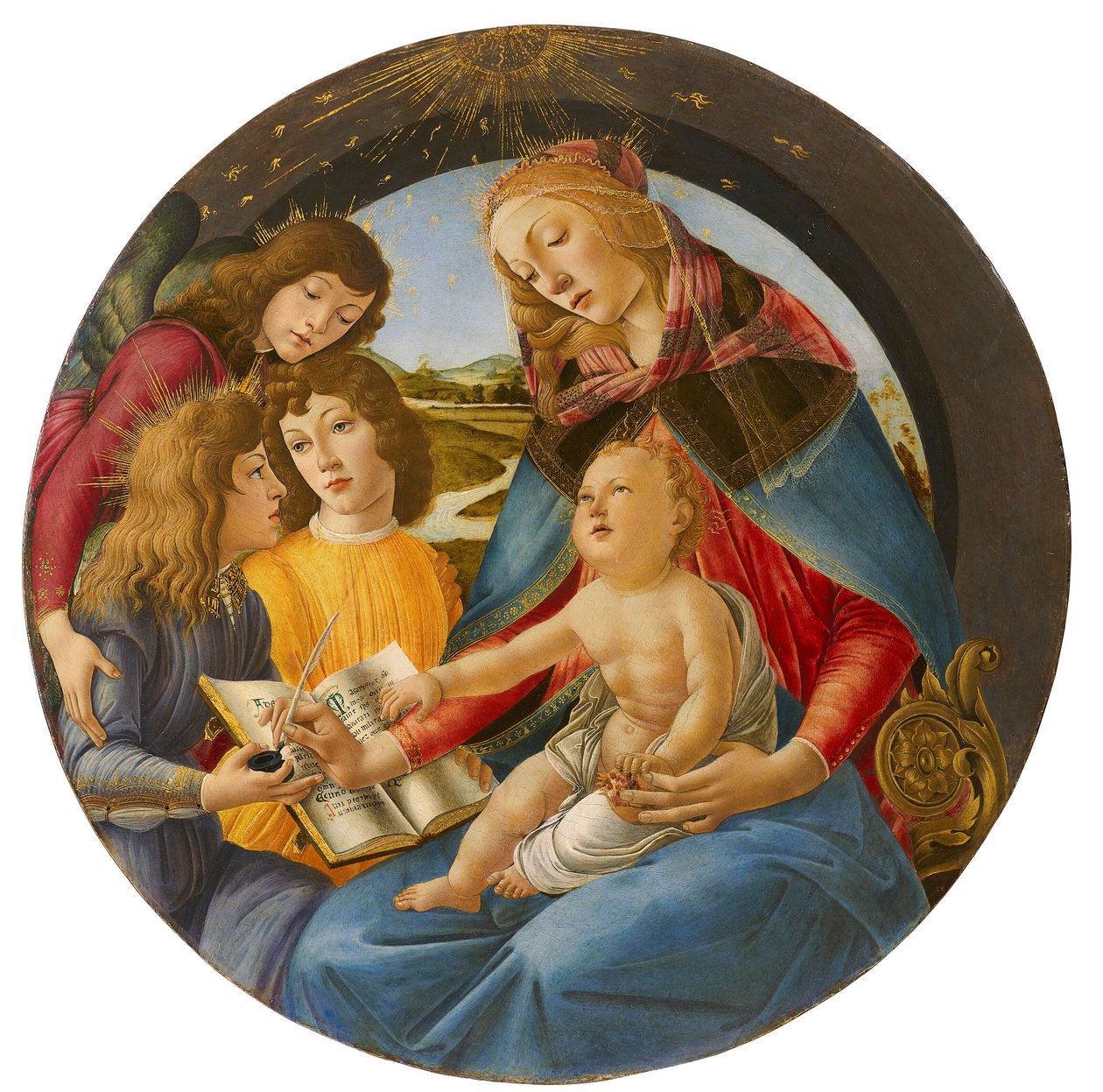 Italian: Madonna of the Magnificat Madonna of the Magnificat (Magnificatin Madonna) tekijältä Sandro Botticelli