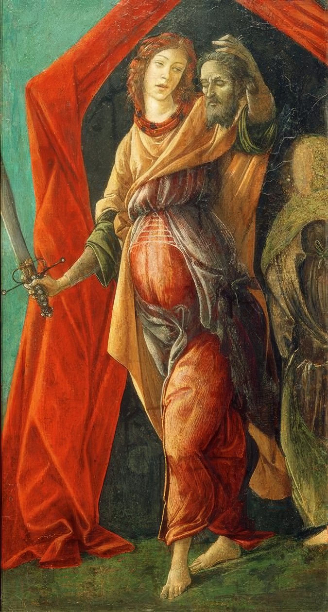 Judith mukana Haupt des Holofernesissa tekijältä Sandro Botticelli