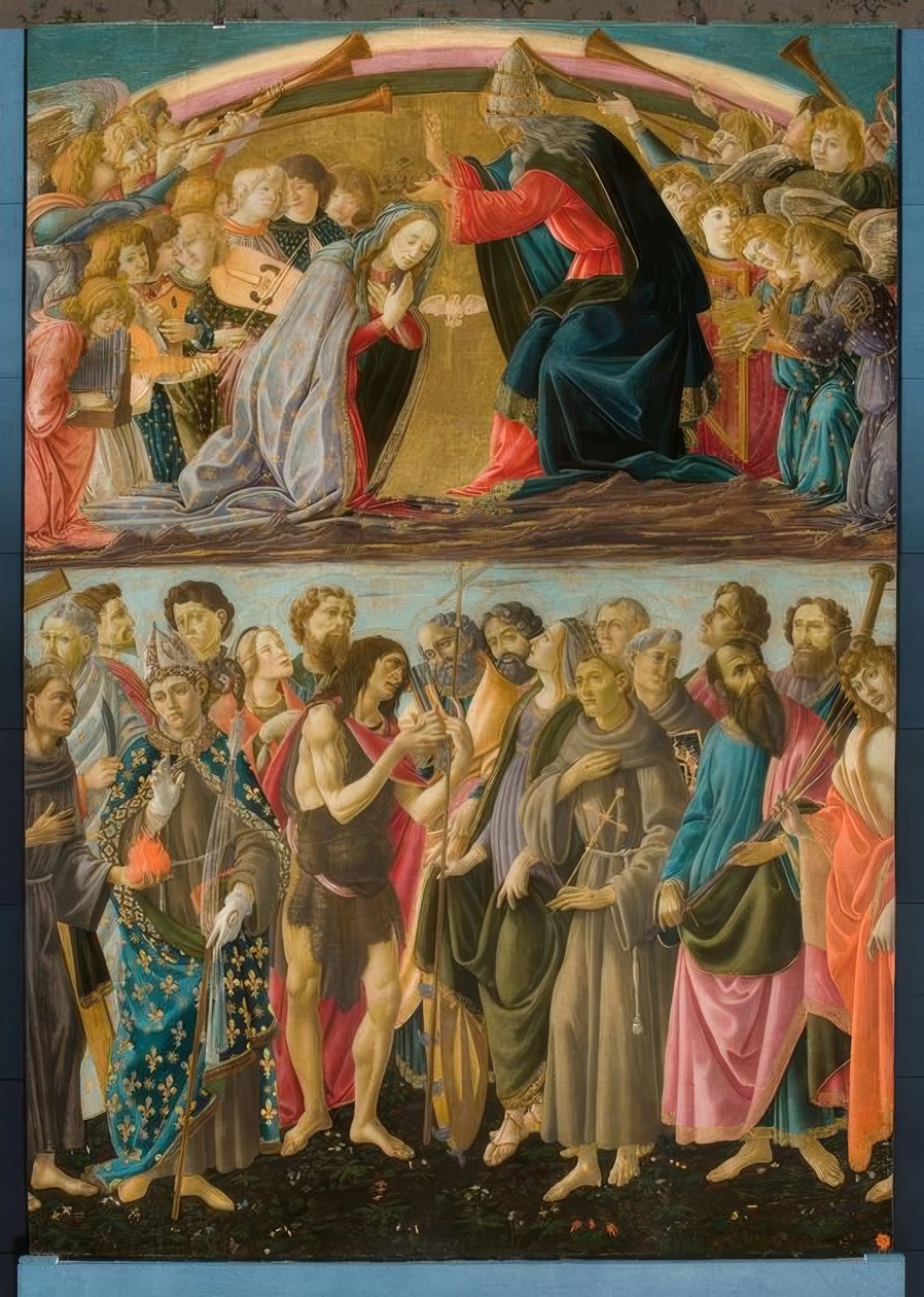 Krönung Mariä mit Heiligen tekijältä Sandro Botticelli