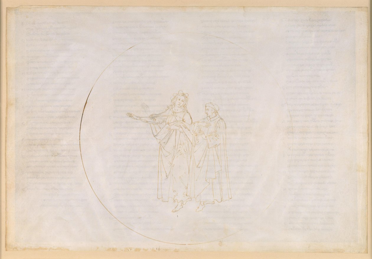 La Divina Commedia, Paradiso XI. Neljäs planeettakerros (auringon taivas): Tuomas Akvinolainen ylistää Danten edessä Frans Assisilaisen työtä ja valittaa oman dominikaanien veljeskuntansa maallistumista tekijältä Sandro Botticelli