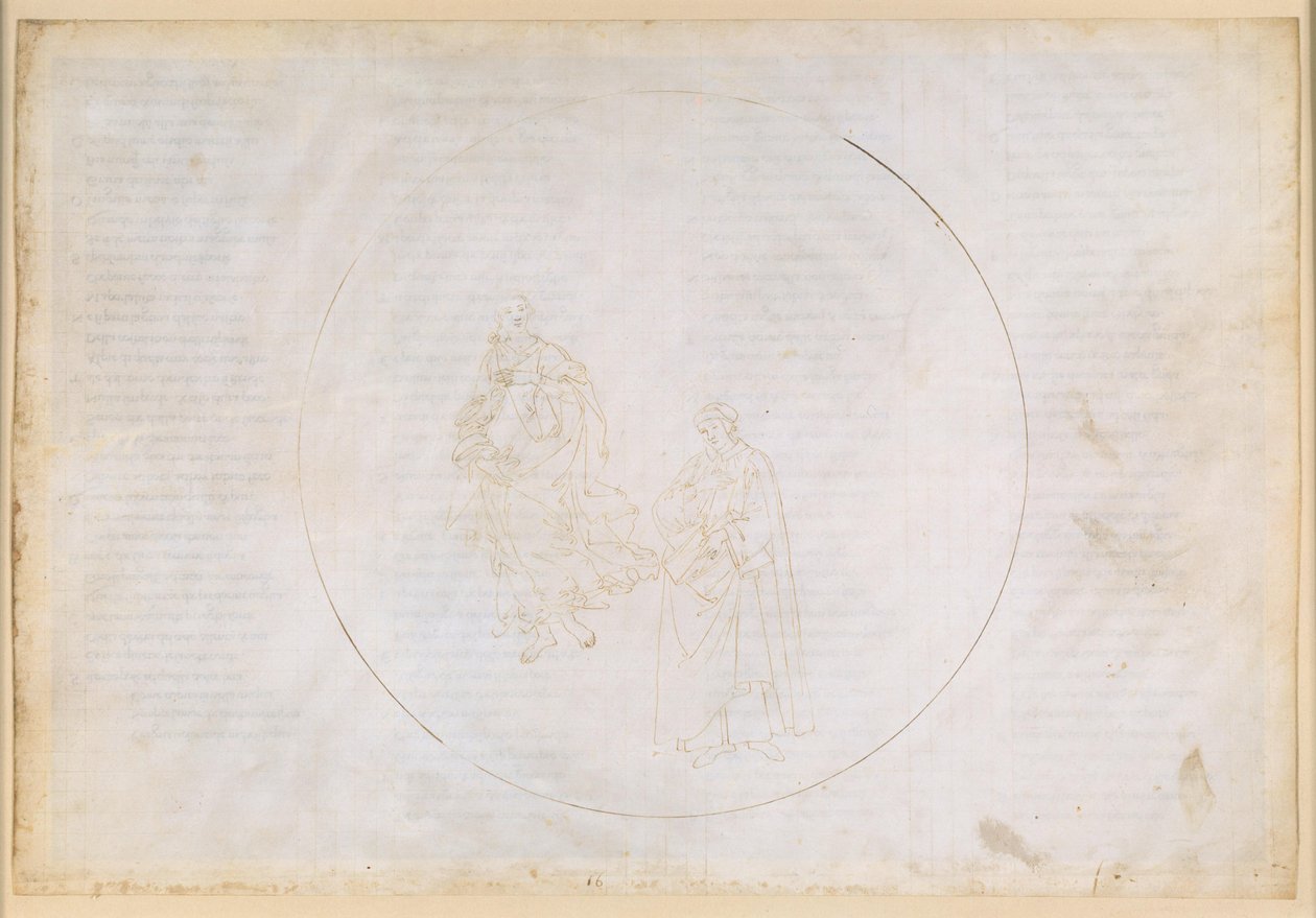 La Divina Commedia, Paradiso XVI. Viides planeettakerros (Marsin taivas): Cacciaguida valittaa Firenzen moraalista rappiota tekijältä Sandro Botticelli