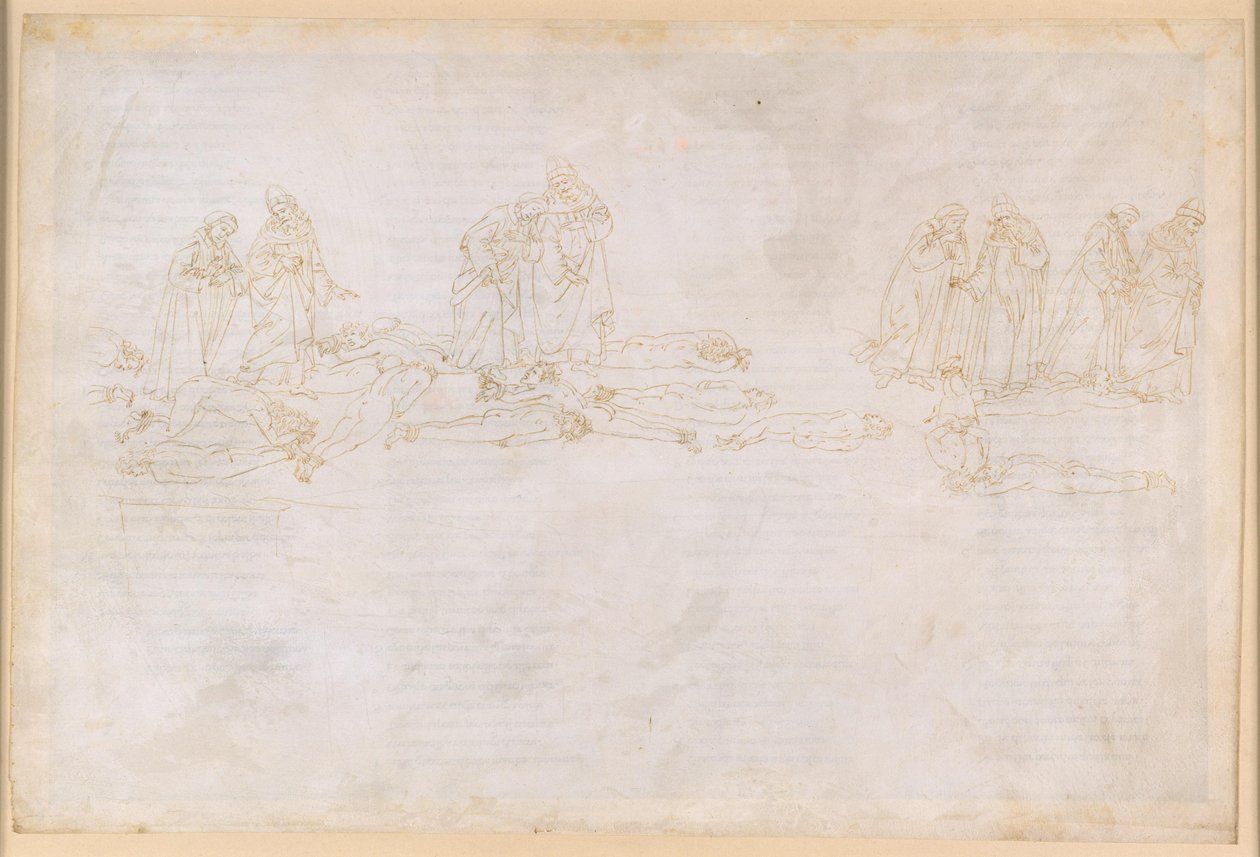La Divina Commedia, Purgatorio XX. Purgatorion viides kehä: ahneiden ja tuhlaajien katumus; keskustelu Hugo Capetin kanssa tekijältä Sandro Botticelli