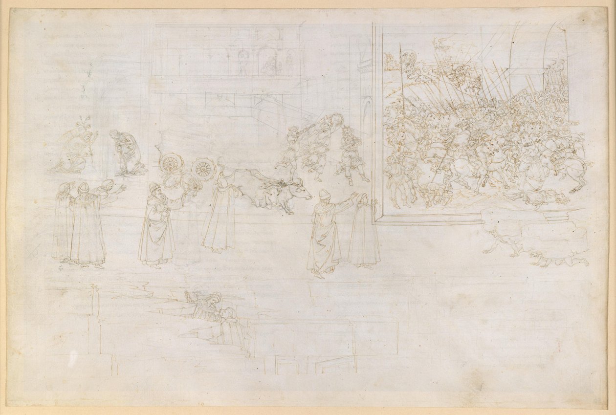 La Divina Commedia, Purgatorio X. Purgatorion ensimmäinen kehä: Marmorireliefit; ylpeiden katumus tekijältä Sandro Botticelli