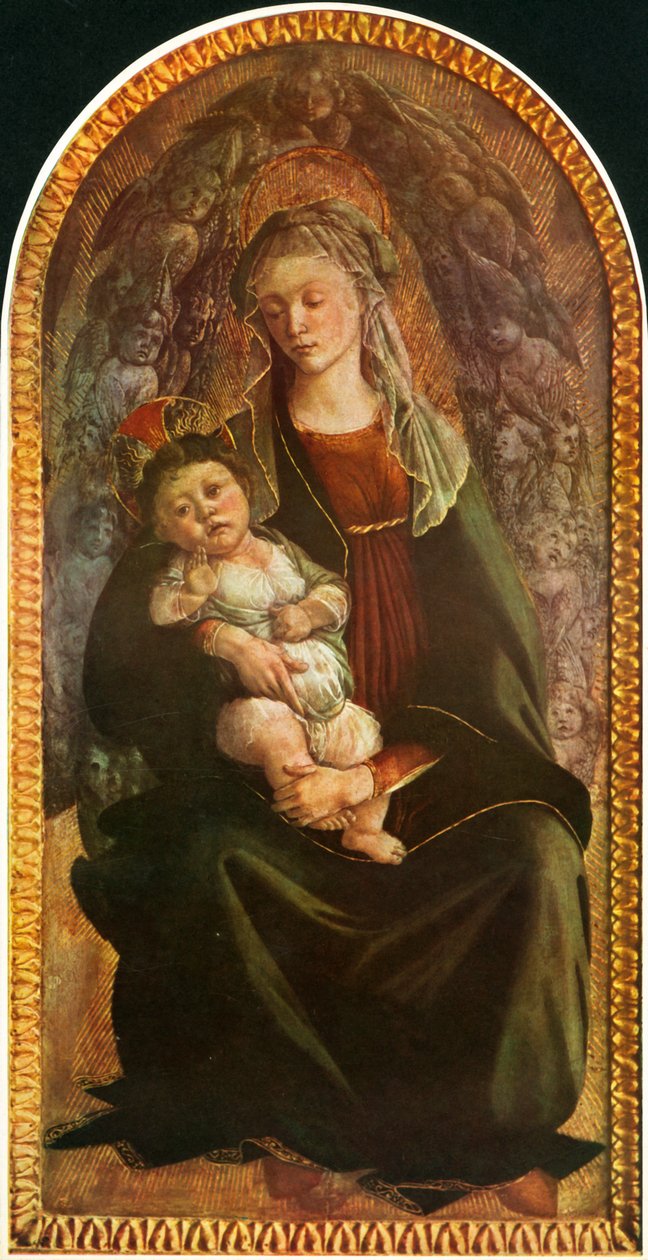 Madonna kunniassa Serafimin kanssa, c1469-1470, 1937. tekijältä Sandro Botticelli