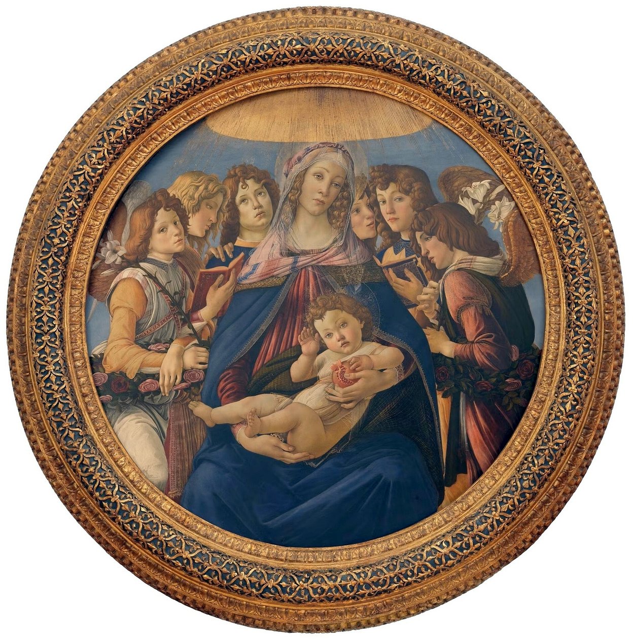 Granaattiomenan Madonna tekijältä Sandro Botticelli