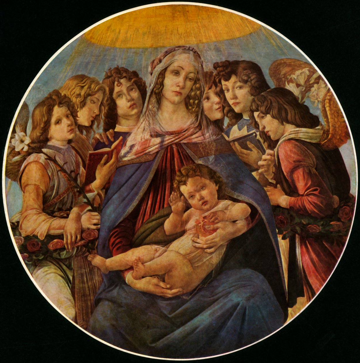 Granaattiomenan Madonna, c1487, 1937. tekijältä Sandro Botticelli