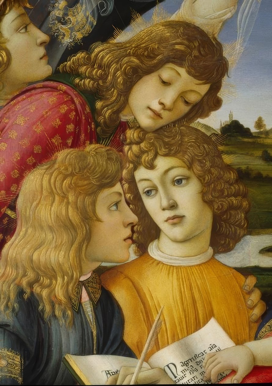 Maria mit Kind und fünf Engeln tekijältä Sandro Botticelli