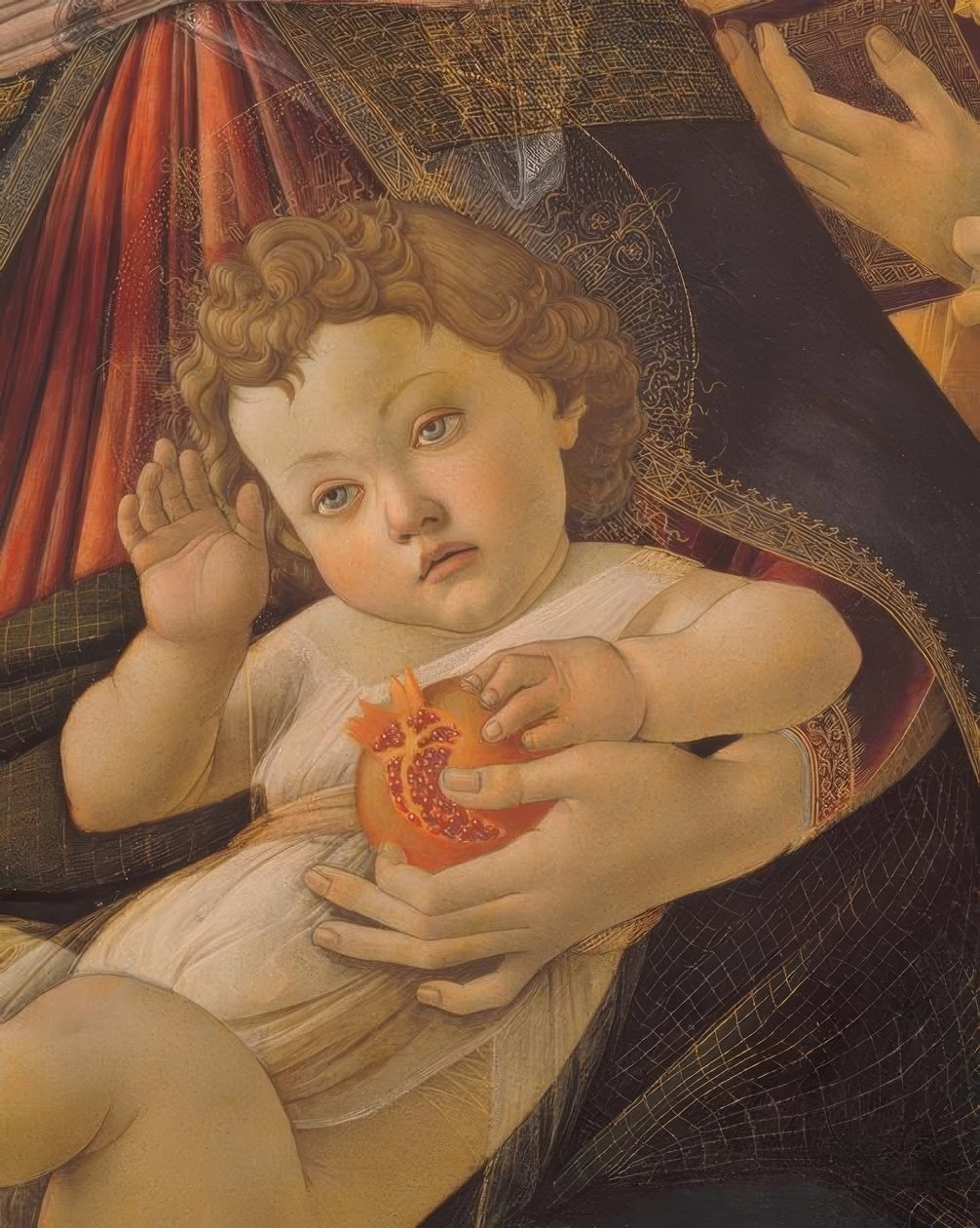 Maria mit dem Kinde und sechs Engeln tekijältä Sandro Botticelli