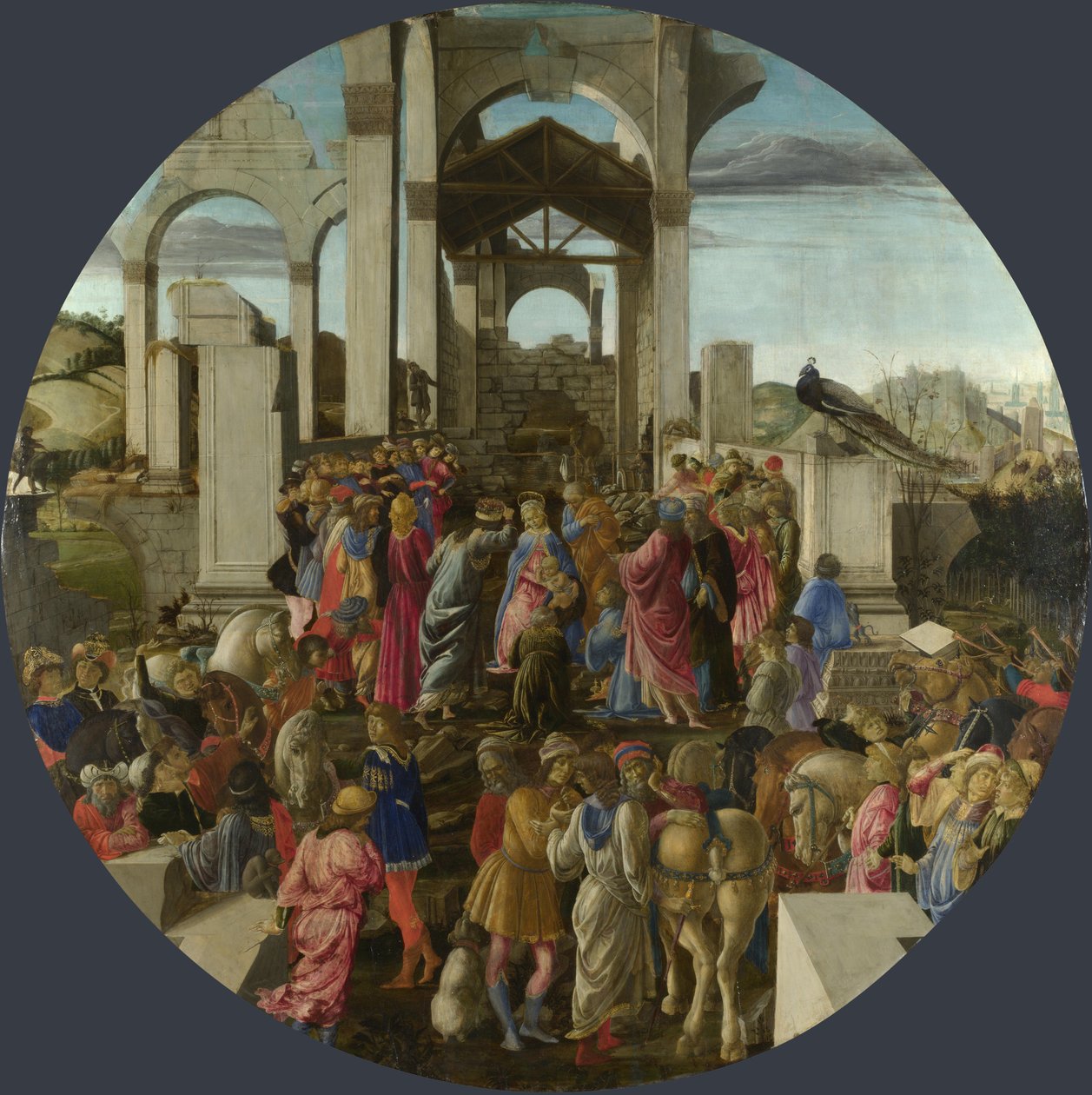 Kuninkaiden palvonta, noin 1470-1475 tekijältä Sandro Botticelli