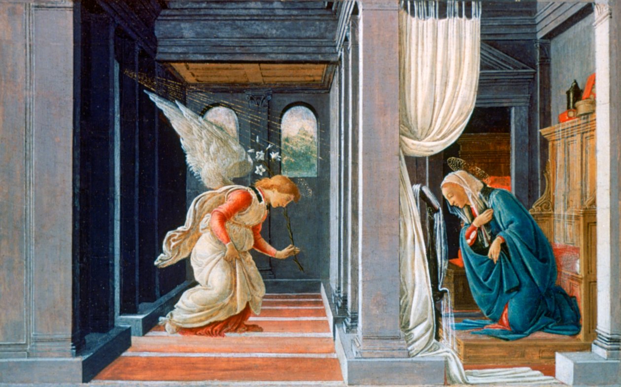 Ilmestys, c1485 tekijältä Sandro Botticelli