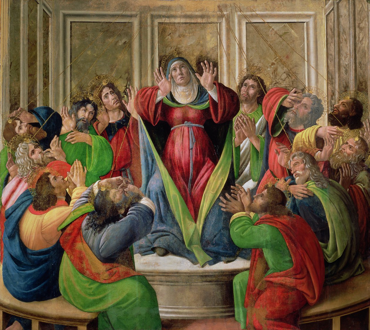 Pyhän Hengen laskeutuminen, 1495-1505 tekijältä Sandro Botticelli