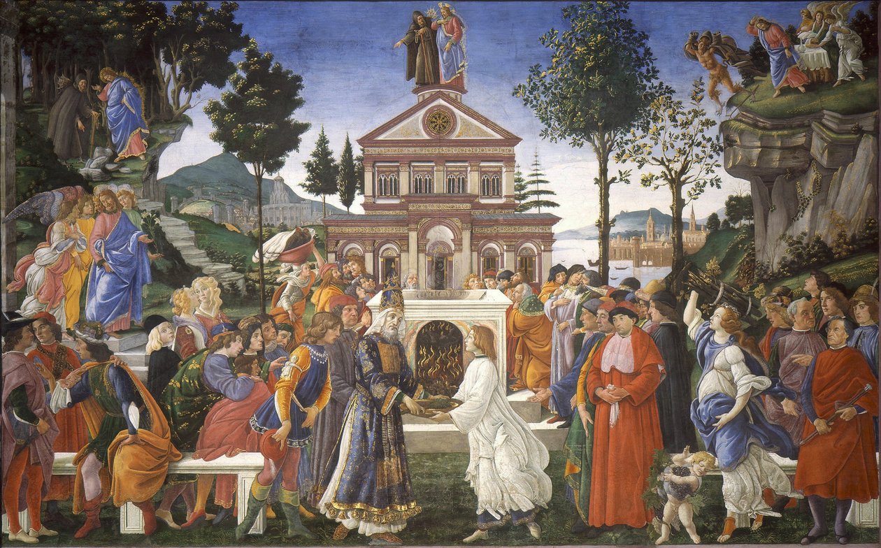 Kristuksen kiusaus, 1481-1482 tekijältä Sandro Botticelli