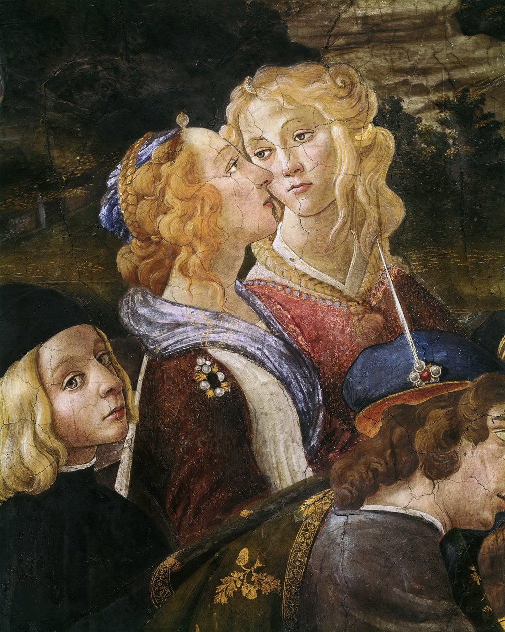 The Temptation of Christ Detail, 1481-1482. tekijältä Sandro Botticelli