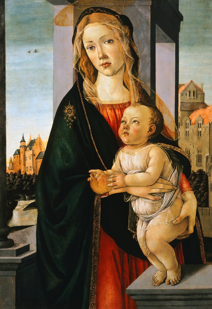 Neitsyt ja lapsi, n. 1480. tekijältä Sandro Botticelli