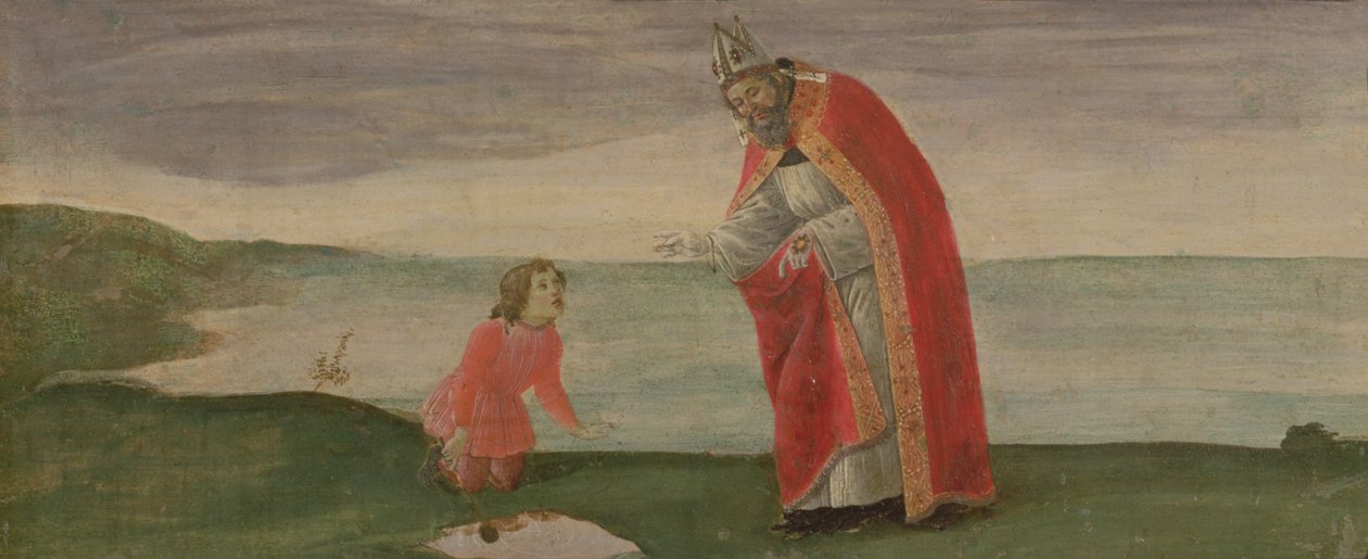 Pyhän Augustinuksen näky Pyhän Barnabaan alttaritaulusta, noin 1488 (tempera paneelille). tekijältä Sandro Botticelli