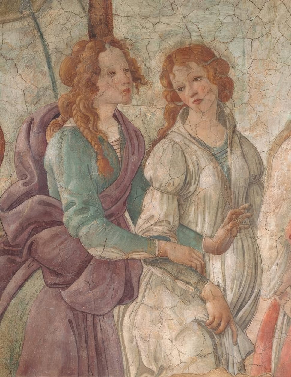 Venus ja armot tarjoamassa lahjoja tytölle, 1480-83, tekijältä Sandro Botticelli