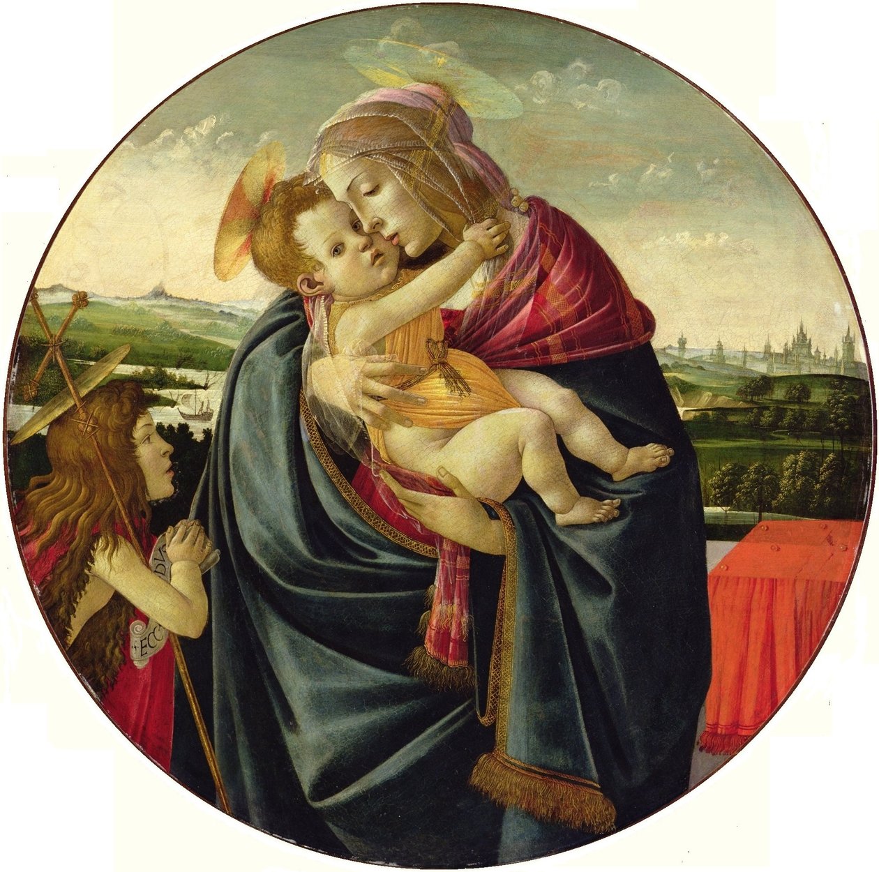 Neitsyt ja Lapsi sekä Johannes Kastaja tekijältä Sandro Botticelli