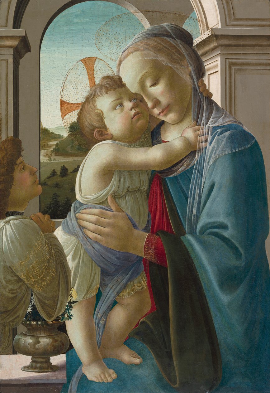 Neitsyt ja lapsi enkelin kanssa tekijältä Sandro Botticelli