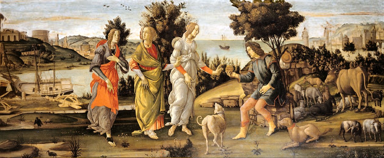 Pariisin tuomio tekijältä Sandro Botticelli and workshop
