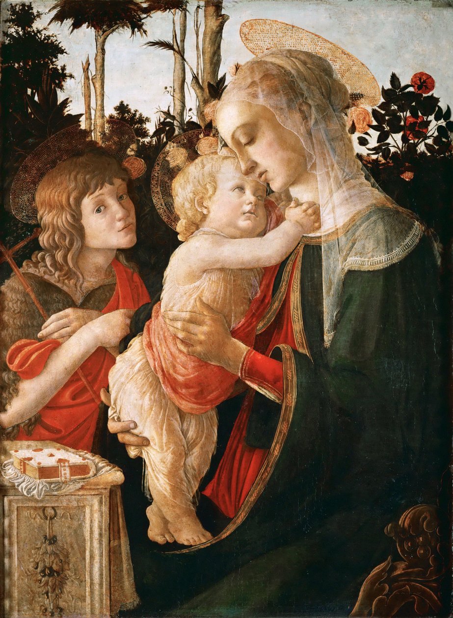 Madonna ja lapsi nuoren Pyhän Johannes Kastajan kanssa tekijältä Sandro Botticelli and workshop