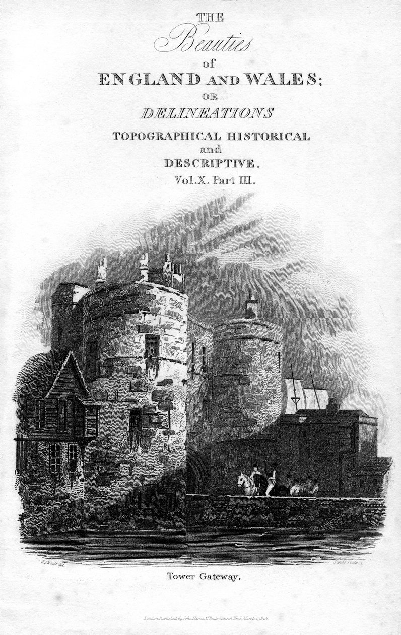 Tower Gateway, Tower of London, 1815. tekijältä Sands