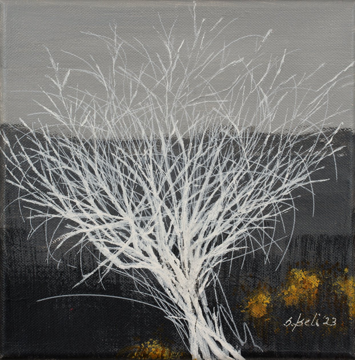 Moonshine, 2023 (akryyli kankaalle) tekijältä Sandy Iseli