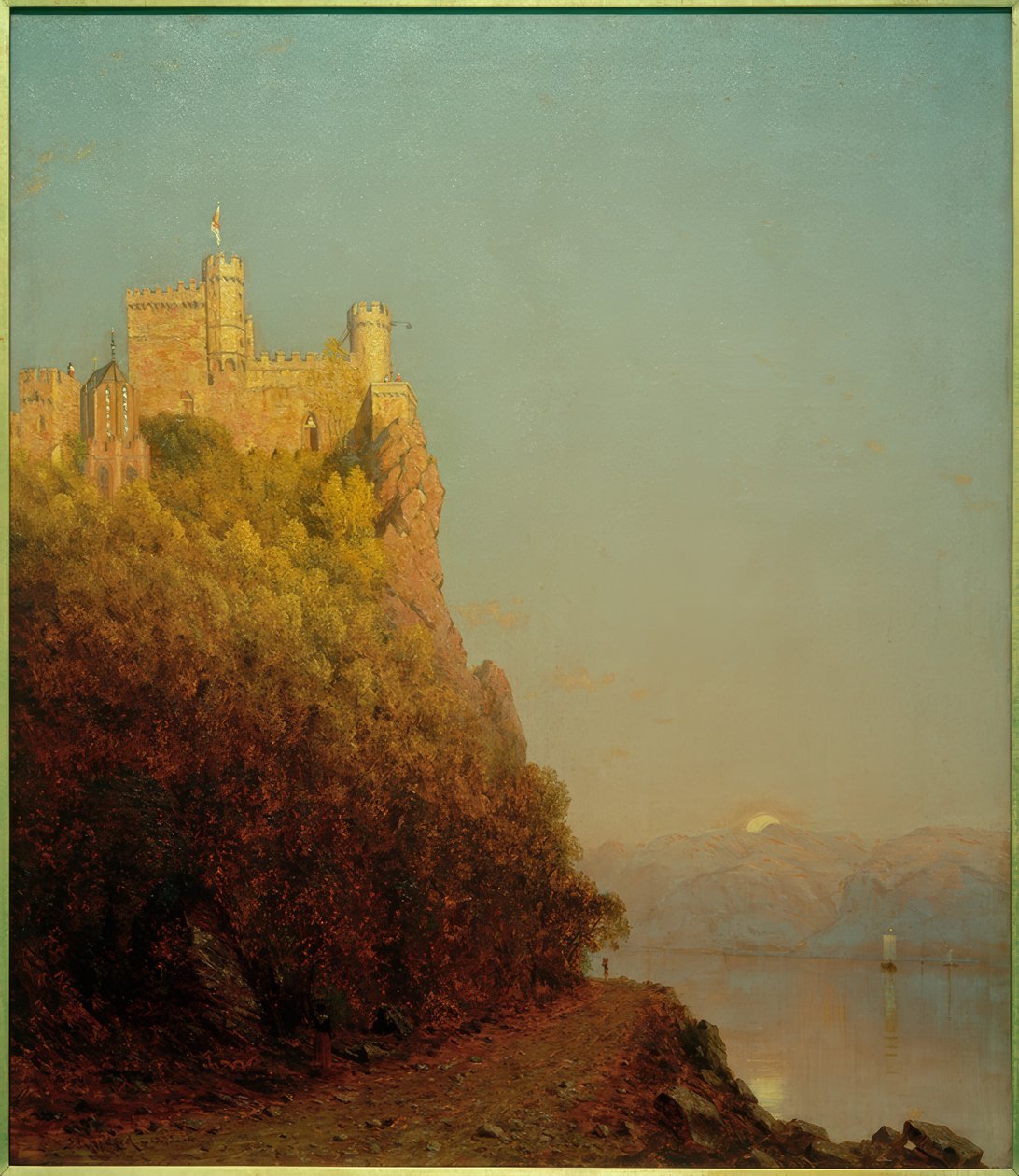 Burg Rheinstein / Gemälde von Sanford Robinson Gifford tekijältä Sanford Robinson Gifford
