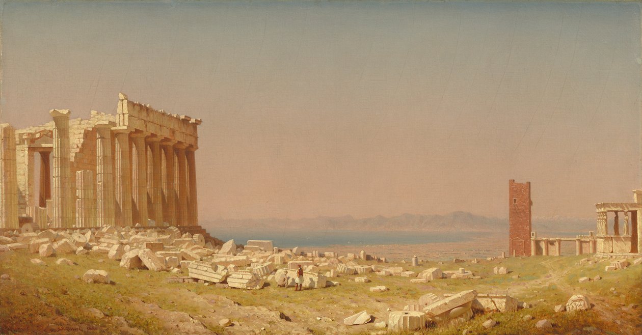 Parthenonin rauniot, 1880 tekijältä Sanford Robinson Gifford