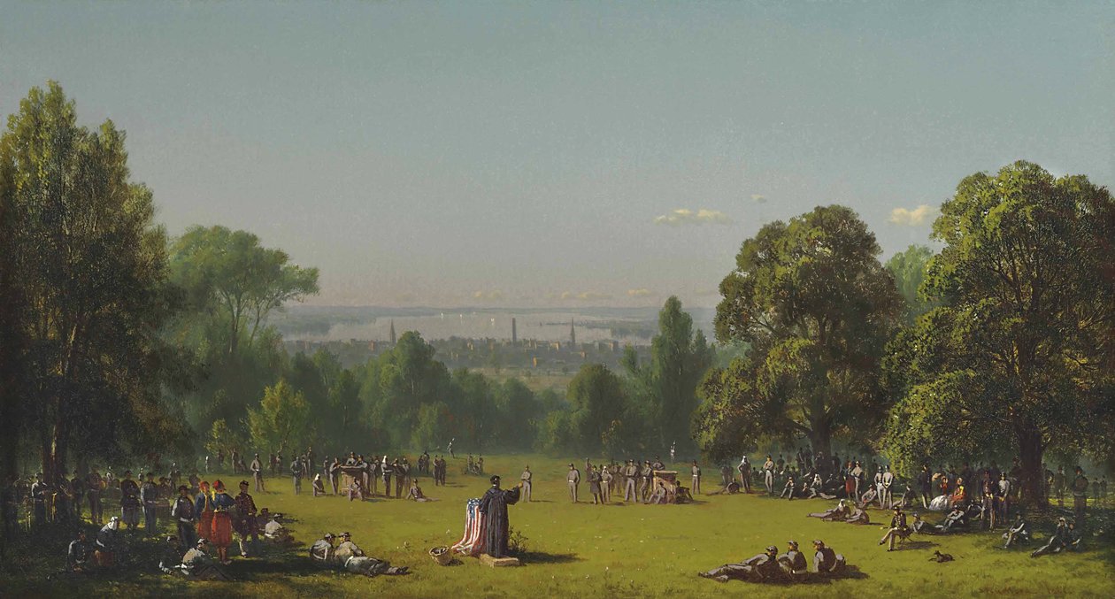 Sunnuntai -aamuna seitsemännen rykmentin leirillä tekijältä Sanford Robinson Gifford