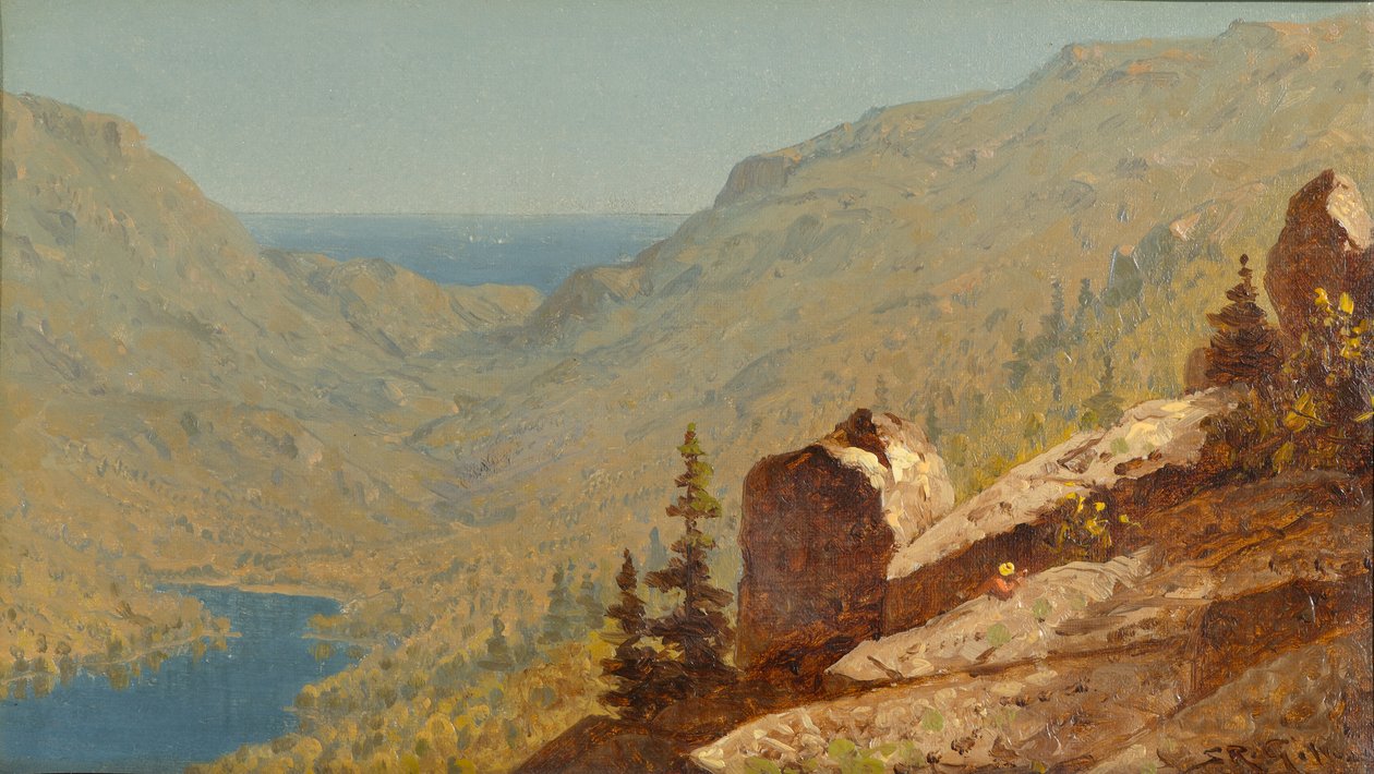 Luonnos Mount Desertissä, Mainessa tekijältä Sanford Robinson Gifford