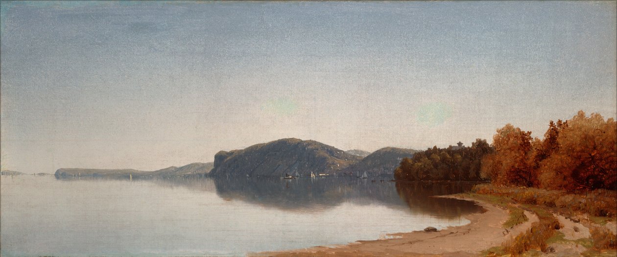 Hook Mountain lähellä Nyackia Hudsonjoen varrella tekijältä Sanford Robinson Gifford