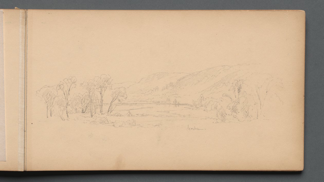Luonnoskirja, sivu 06: Gorham Maine, 1859. tekijältä Sanford Robinson Gifford
