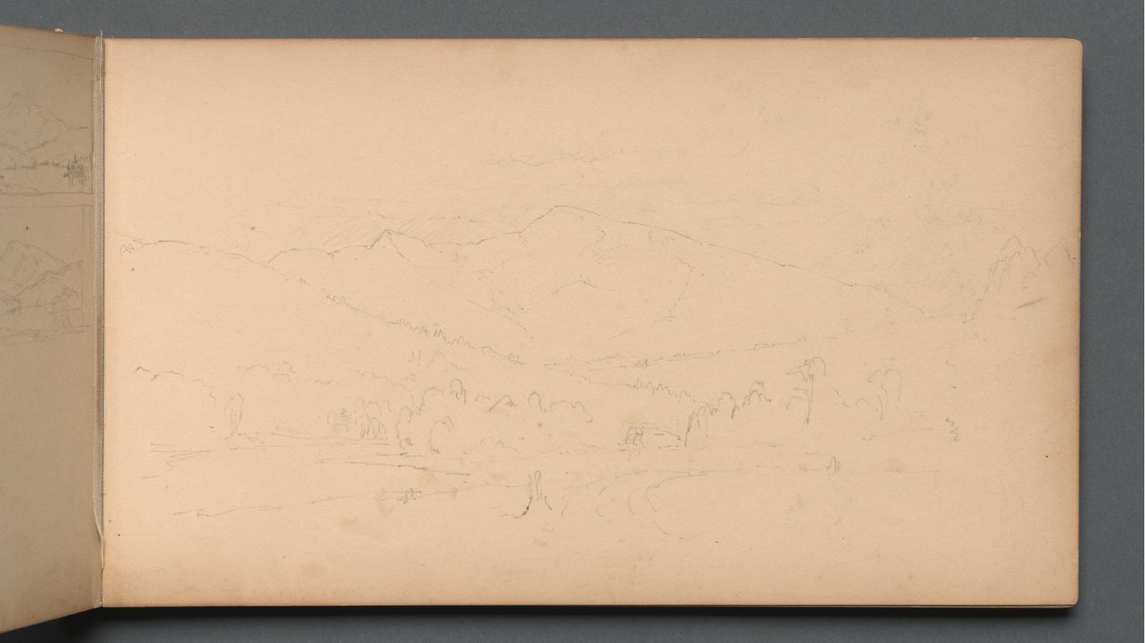 Luonnoskirja, sivu 10: Carter Mountian, 1859. tekijältä Sanford Robinson Gifford