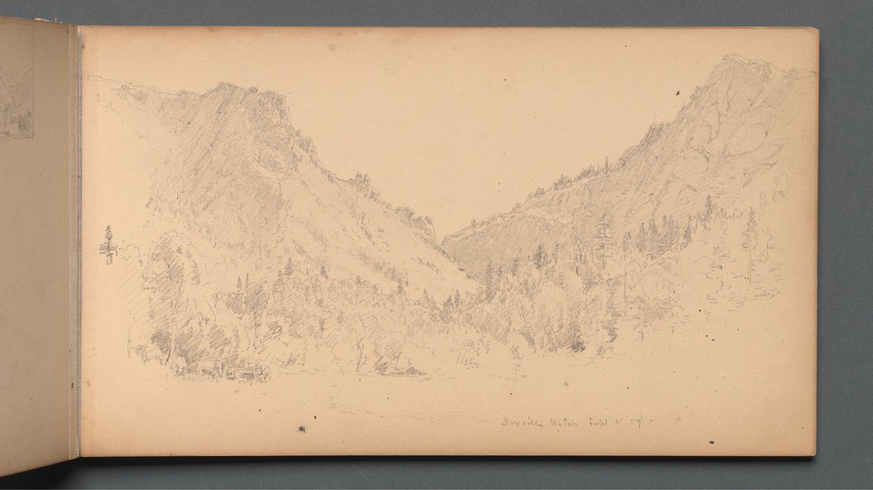 Luonnoslehti, sivu 18: "Dixville Notch, 4.9.89." tekijältä Sanford Robinson Gifford