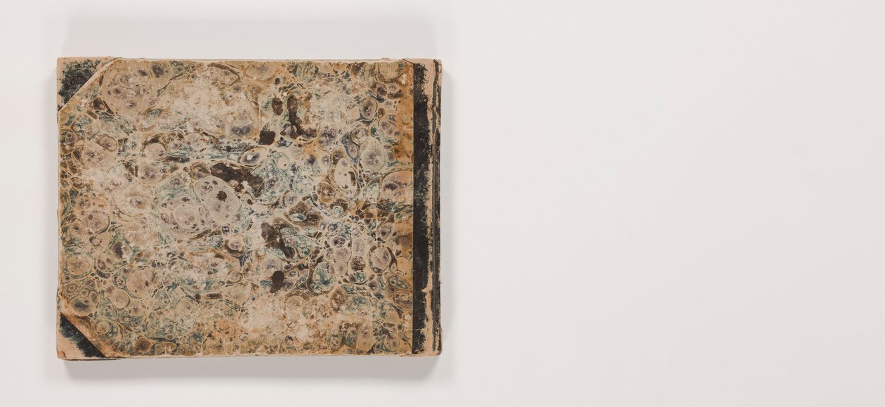 Luonnokset pohjoisen maisemista (Sketchbook). Noin 40 lehteä ja kantta - suojaava pehmopaperi useimpien kahden lehden sarjan välissä, taideteos näistä yhdestä tai kahdesta. tekijältä Sanford Robinson Gifford