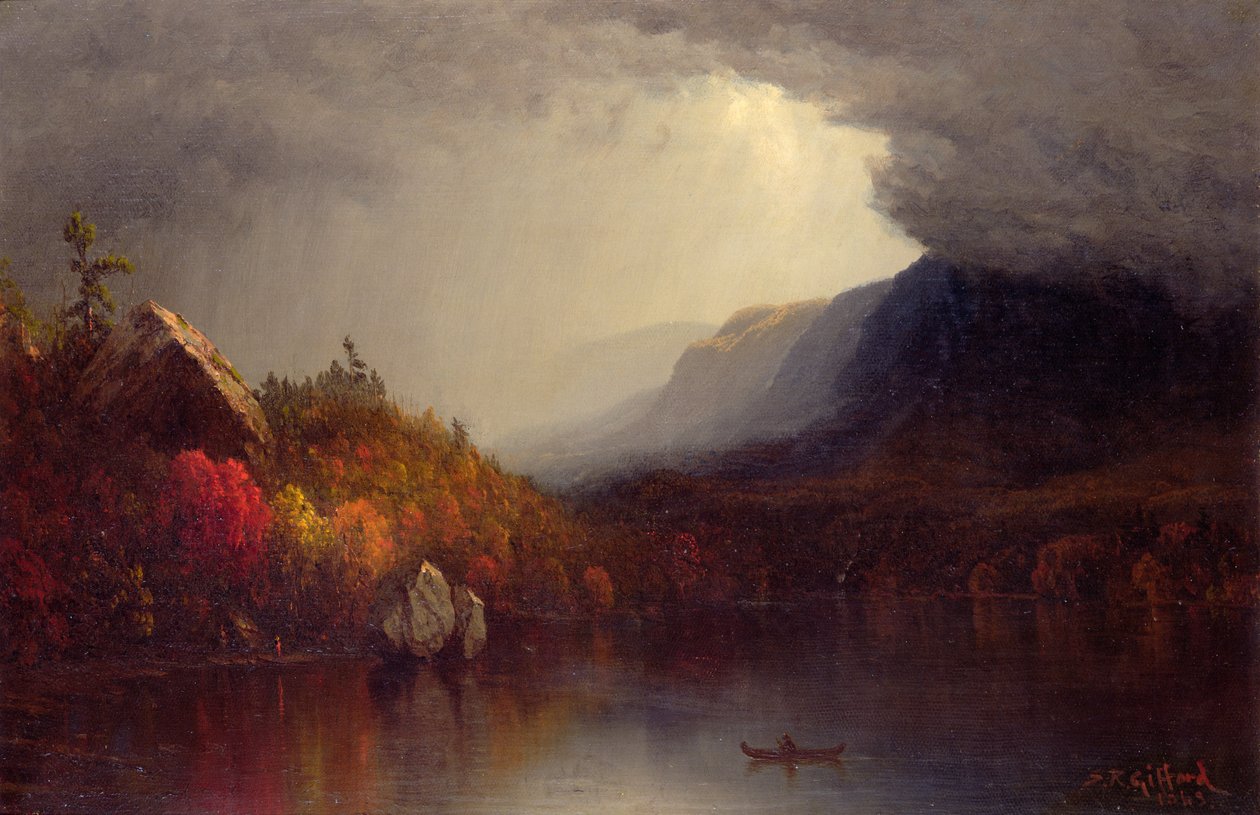 Tutkimus tulevasta myrskystä George-järvellä tekijältä Sanford Robinson Gifford