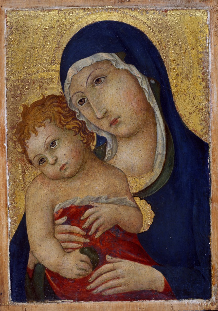 Madonna ja lapsi, n. 1450 (tempera puulla) tekijältä Sano di Pietro
