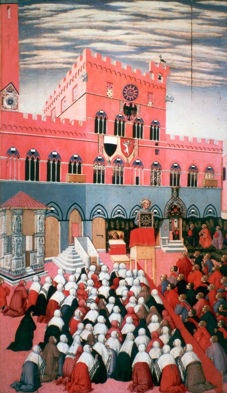 San Bernardinon saarna, 1426-1481 tekijältä Sano di Pietro