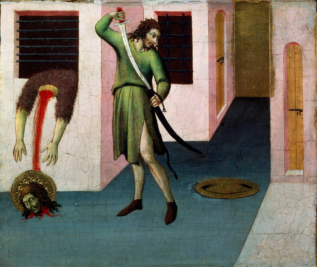 Pyhän Johannes Kastajan pään mestaus, 1400-luku tekijältä Sano di Pietro
