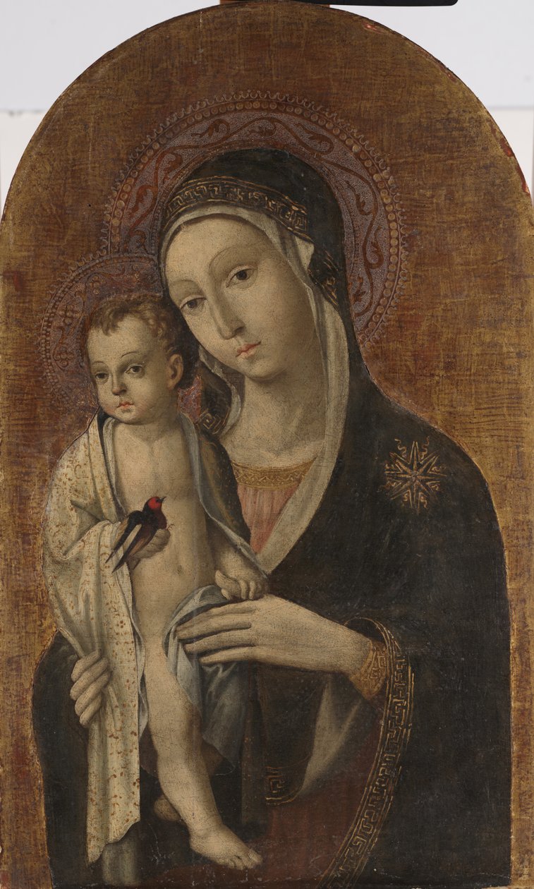 Madonna ja lapsi (tempera paneelissa) tekijältä Sano di also Ansano di Pietro di Mencio Pietro