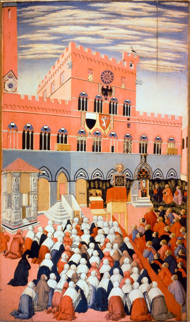 Bernardino of Siena (Bernardino da Siena tai Bernardino degli Albizzeschi) ennustus tekijältä Sano di also Ansano di Pietro di Mencio Pietro