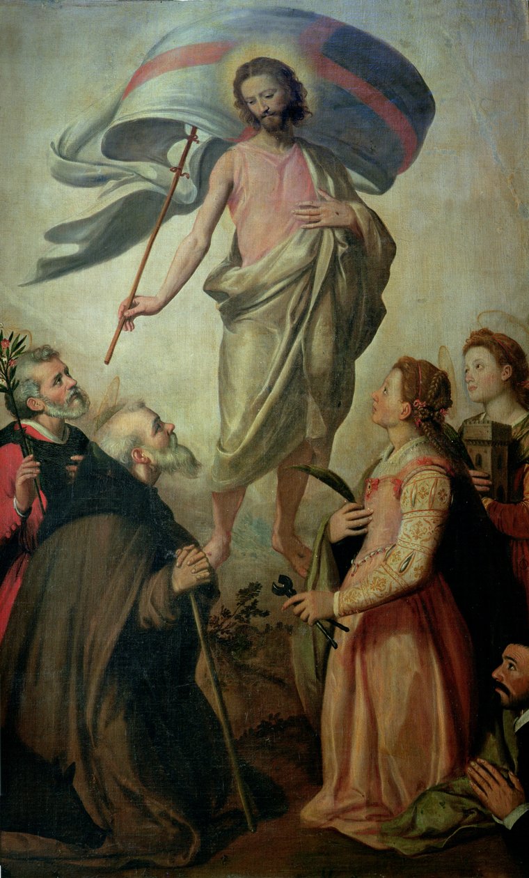 Kristuksen taivaaseenastuminen, 1595 tekijältä Santi di Tito
