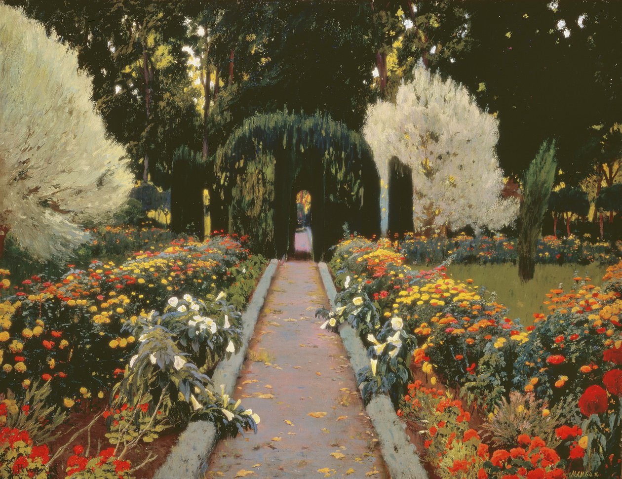 Glorieta II (Aranjuezin puutarha. Arbor II) 1907 tekijältä Santiago Rusiñol
